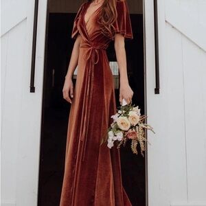 Baltic Born Velvet Maxi Dress in Spice
